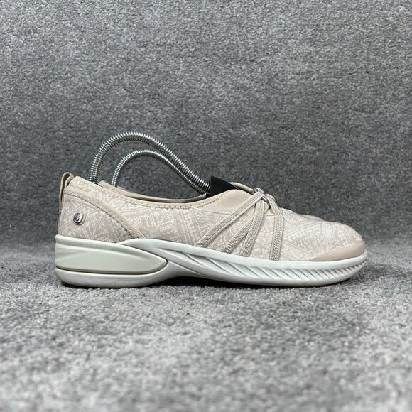 BZees Niche Women's Size 9 M Tan Beige Slip-On Comfort Ballet Flat Shoes Used - Picture 1 of 11